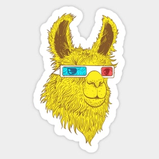 Yellow Llama Sticker